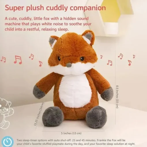 Cloud B - Máquina de som calmante, bichinho de pelúcia fofinho, 4 sons calmantes, Frankie the Fox