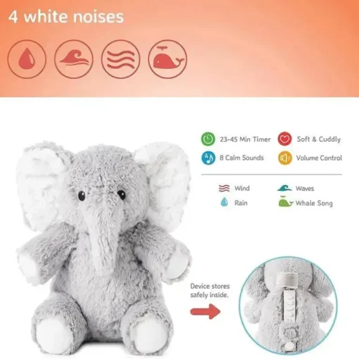 Cloud B - Máquina de Som com Sons Calmantes de Ruído Branco, Elliot Elephant