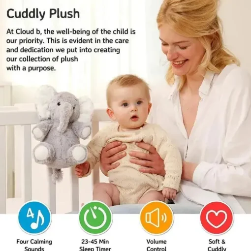 Cloud B - Máquina de Som com Sons Calmantes de Ruído Branco, Elliot Elephant