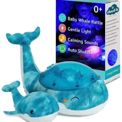 Cloud B - Ocean Projector Nightlight, Tranquil Whale Family