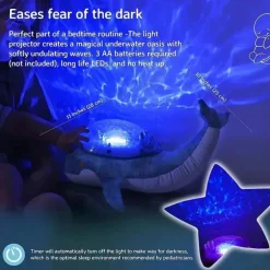 Cloud B - Ocean Projector Nightlight, Tranquil Whale Family