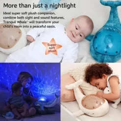 Cloud B - Ocean Projector Nightlight, Tranquil Whale Family