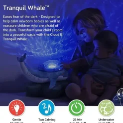 Cloud B - Ocean Projector Nightlight, Tranquil Whale Family