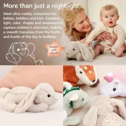 Cloud B - Projetor Calming Nightlight Star, 3 cores, 3 constelações, desligamento automático, coelho