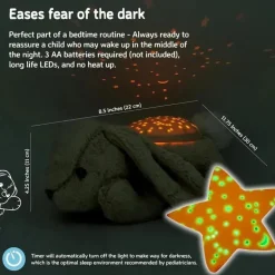 Cloud B - Projetor Calming Nightlight Star, 3 cores, 3 constelações, desligamento automático, coelho