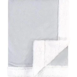 Cobertor Baby Vision com Costas Sherpa, Cinza/Branco