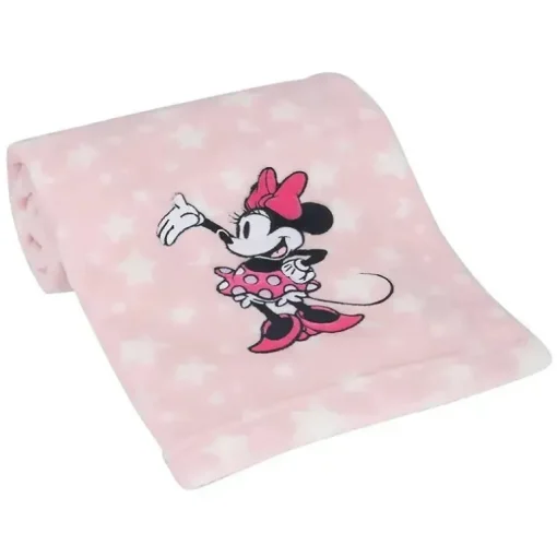 Cobertor de bebê de lã macia Lambs &amp; Ivy, Minnie Mouse