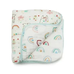 Cobertor de bebê de musselina Loulou Rainbow &amp; Designs