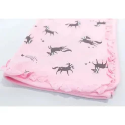 Cobertor de bebê de unicórnio rosa Kushies
