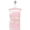 Cobertor de bebê elegante giz rosa pendurado de lã coral