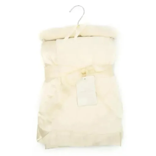 Cobertor de bebê elegante creme de lã coral pendurado para bebê