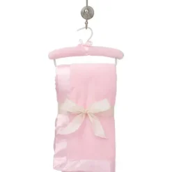 Cobertor de bebê elegante giz rosa pendurado de lã coral