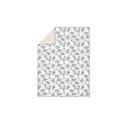 Cobertor de bebê Lambs &amp; Ivy preto e branco Winnie The Pooh