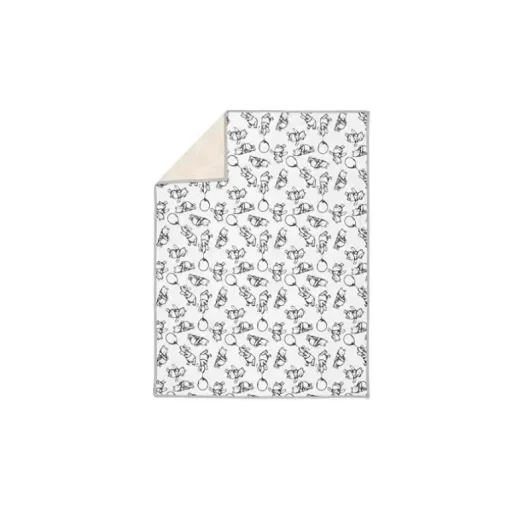 Cobertor de bebê Lambs &amp; Ivy preto e branco Winnie The Pooh