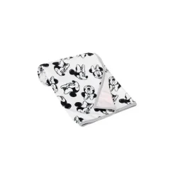 Cobertor de bebê Minnie Mouse preto e branco Lambs &amp; Ivy