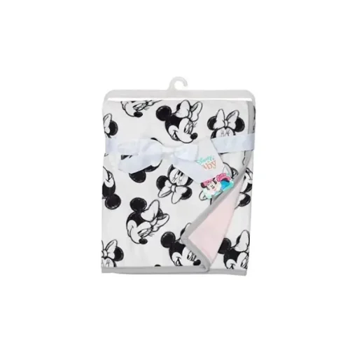 Cobertor de bebê Minnie Mouse preto e branco Lambs &amp; Ivy
