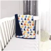 Cobertor de bebê Sherpa reversível macio Nemcor, Baleias