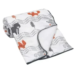 Cobertor de bolota original Lambs &amp; Ivy Bedtime Originals, cinza