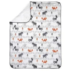 Cobertor de bolota original Lambs &amp; Ivy Bedtime Originals, cinza