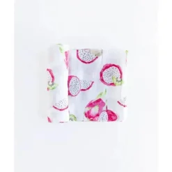 Cobertor de musselina de algodão pequeno unicórnio simples - Pitaya