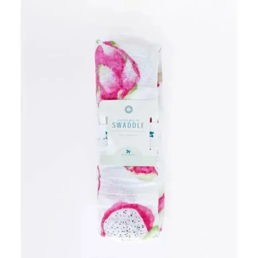 Cobertor de musselina de algodão pequeno unicórnio simples - Pitaya