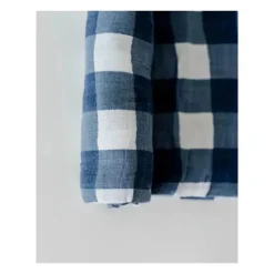 Cobertor de musselina de algodão pequeno unicórnio simples - Jack Plaid