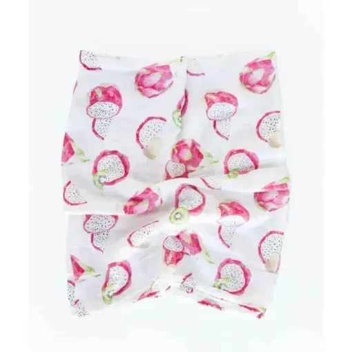 Cobertor de musselina de algodão pequeno unicórnio simples - Pitaya