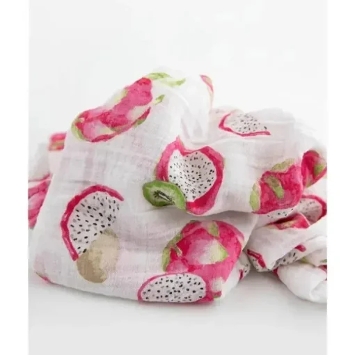 Cobertor de musselina de algodão pequeno unicórnio simples - Pitaya
