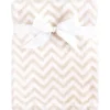 Cobertor de pelúcia de seda Baby Vision, Tan Chevron