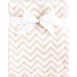 Cobertor de pelúcia de seda Baby Vision, Tan Chevron