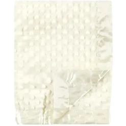 Cobertor de pelúcia de vison/cetim Baby Vision, creme