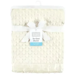 Cobertor de pelúcia de vison/cetim Baby Vision, creme