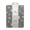 Cobertor jacquard de musselina de algodão Living Textiles - Grey Star