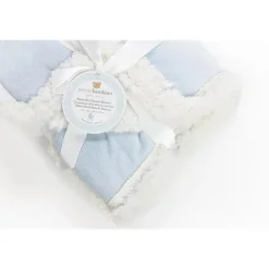Cobertores de bebê de camurça reversível Piccolo Bambino, azul