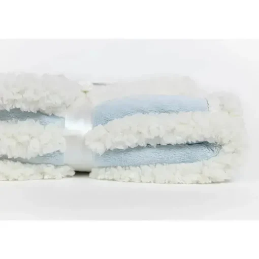 Cobertores de bebê de camurça reversível Piccolo Bambino, azul