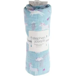 Cobertores de bebê de musselina Stephen Joseph Unicorn