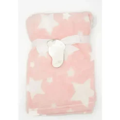 Cobertores de bebê estrela de lã Rose Textiles, rosa