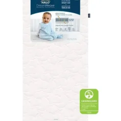 Colchão de berço respirável Halo DreamWeave - Branco