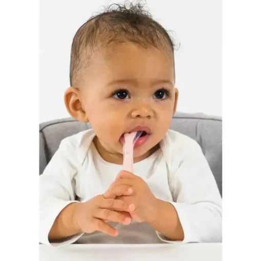 Colher Única de Silicone Beaba - First Foods, Rosa