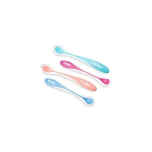 Colher Nuby 4Pk New Modern Soft Tip - Cores Podem Variar