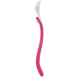 Colheres de alimentação de brotos verdes, rosa/verde, 2 peças