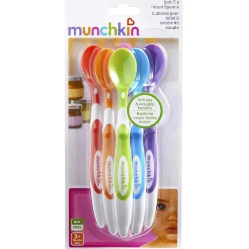 Colheres infantis de ponta macia Munchkin, pacote de 6