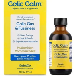 Colic Calm - Gripe Water, gotas para alívio de cólicas e gases infantis