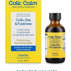 Colic Calm - Gripe Water, gotas para alívio de cólicas e gases infantis