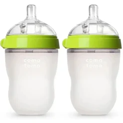 Comotomo - mamadeira Natural Feel 2 unidades, verde (8 onças)