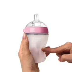 Comotomo - mamadeira Natural Feel de 8 onças, rosa