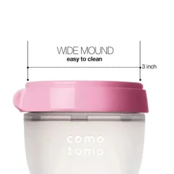 Comotomo - mamadeira 2Pk Natural Feel, rosa (5 onças)
