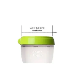 Comotomo - pacote de mamadeira com 7 unidades, verde