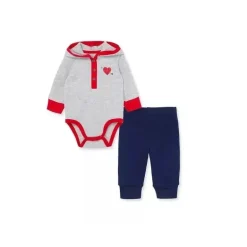 Conjunto Bodysuit Little Me Valentines - Marinho