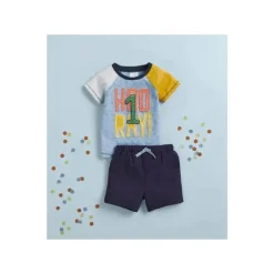 Conjunto Curta de 1º Aniversário Torta de Lama Hooray
